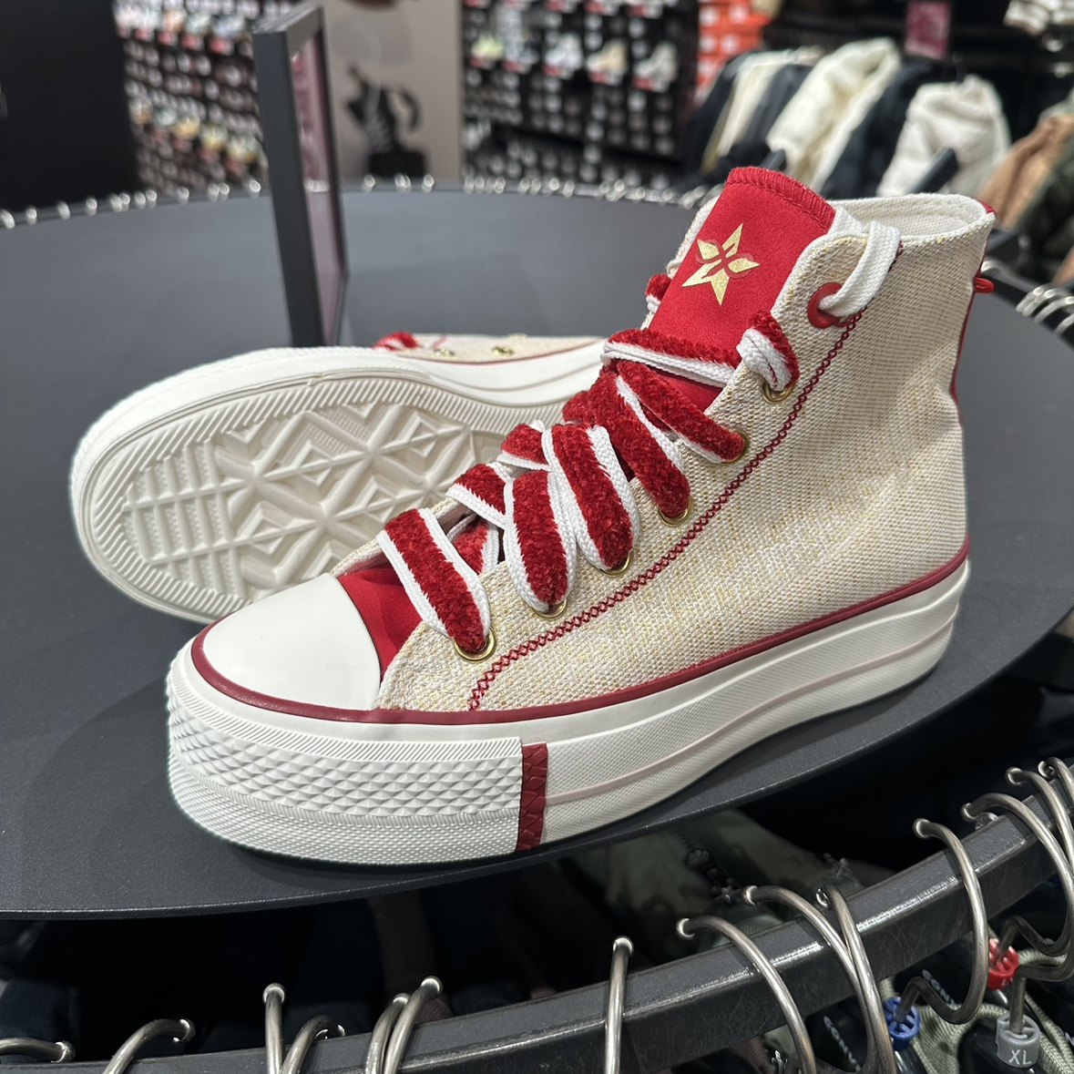 Converse 匡威 正品all star蛇年限定金色松糕高帮女增高鞋A13351,淘宝优惠券,粉丝福利购,淘宝优惠卷