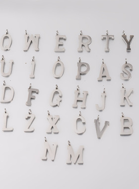 diy镜面字母耳饰单吊坠厂家直销