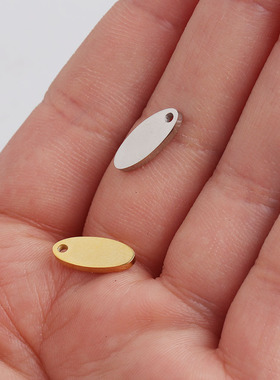 diy椭圆形镜面刻字挂件手链吊牌