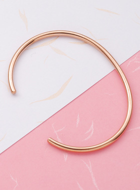 外贸新品18k炉内金C字开口手环