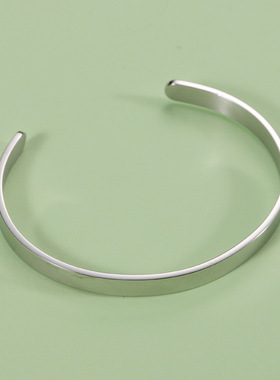 diy镜面几何长条刻字手镯