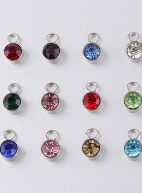 diy镜面生辰石义乌小吊坠