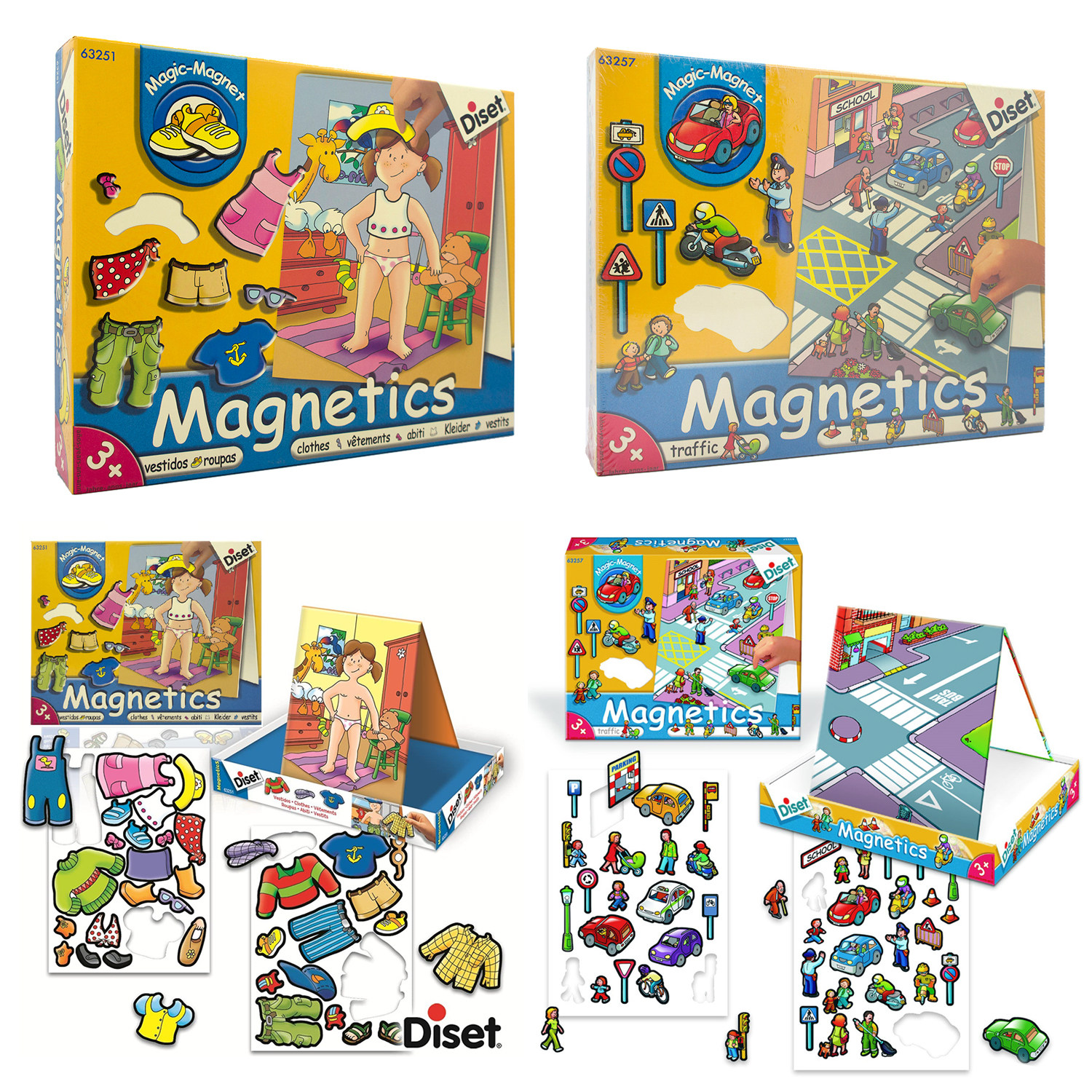 DISET城市交通衣物服饰房间组合配搭对对碰拼图益智游戏magnetics - 图3