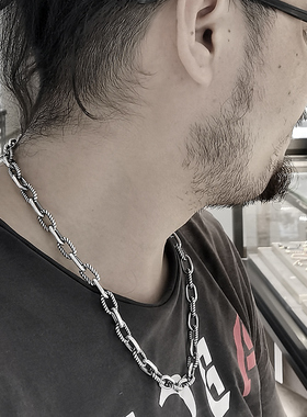 上尊项链嘻哈个性潮流旧泰银