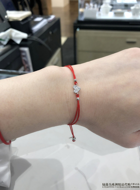 瑷嘉莎925银时尚狗狗红绳手链