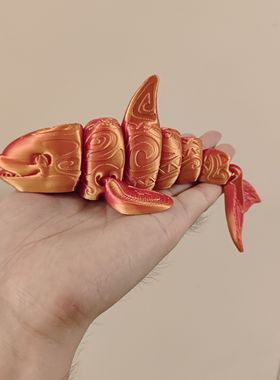 3D打印海豚全身关节可动造型自由摆动创意儿童新款玩具装饰