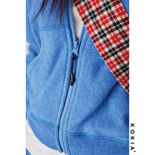 KOKIA现货 明星同款舒适高弹云朵触感松软亲肤连帽拉链短卫衣外套 - 图2