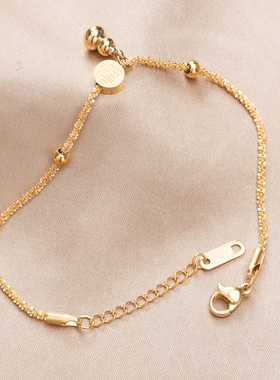 新中式金色福字葫芦细链手链