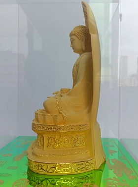 中高端绒沙金如来佛摆件 释迦牟尼阿弥陀佛工艺造像家用店铺供奉