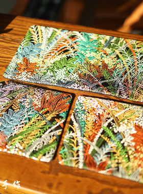 西阵织 手工饰品 杯垫 鼠标垫 框画 胸针 耳钉
