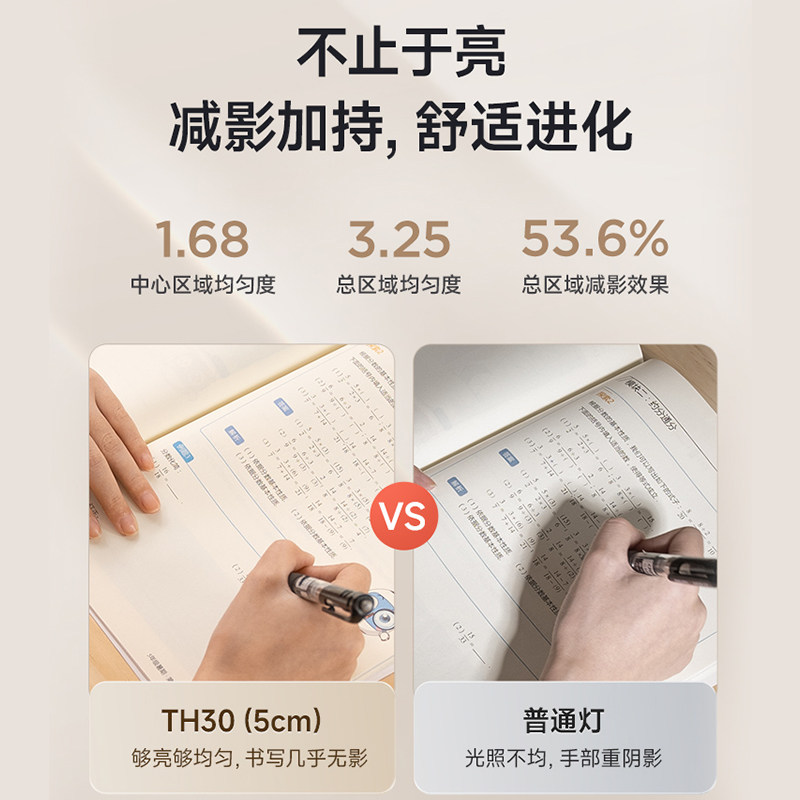 孩视宝可夹式台灯全光谱国AA级学习书桌专用竖夹阅读护眼灯TH30