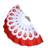 Shuang Cao Mulan вентилятор пластиковый кость павлин вентилятор двойной вентилятор вентилятор Taichi Fan Square Fan Yangge Fan Кунг -фу вентилятор бесплатная доставка