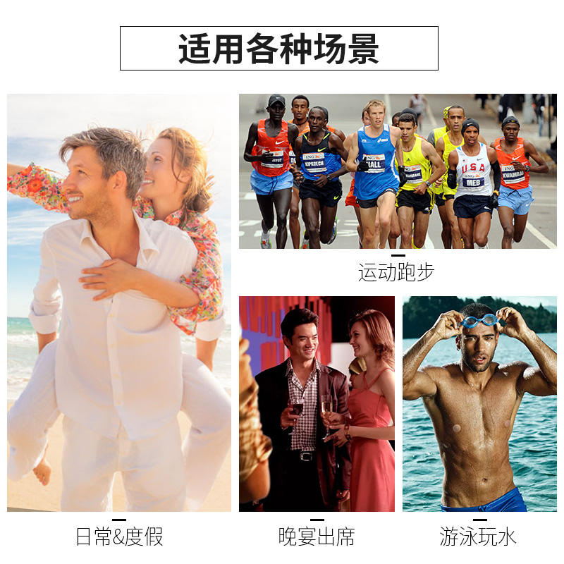 马拉松跑步运动胸贴防摩擦 韩国进口男士乳贴防凸点防水透气游泳 - 图2