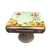 Панель настольной панели Mahjong Mahjong Машинный стальной стеклянный столик столовый стол в камеллии восемь бессмертная столовая кожная панель.