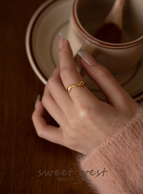 纯银情侣对戒可拼接叠戴