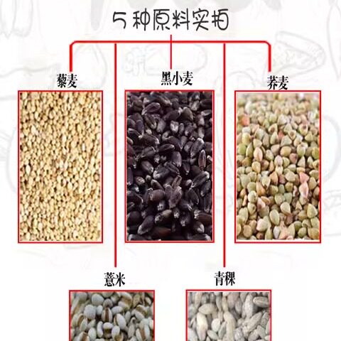 多谷杂粮粉藜麦粉低脂高纤维荞麦五全谷物粗粮混合粉食控无添加糖 - 图0