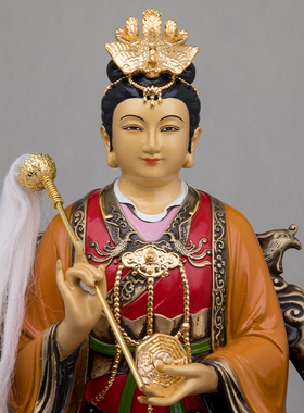 黄铜复古桌面地母娘娘摆件