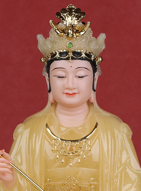 黄玉桌面地母娘娘摆件