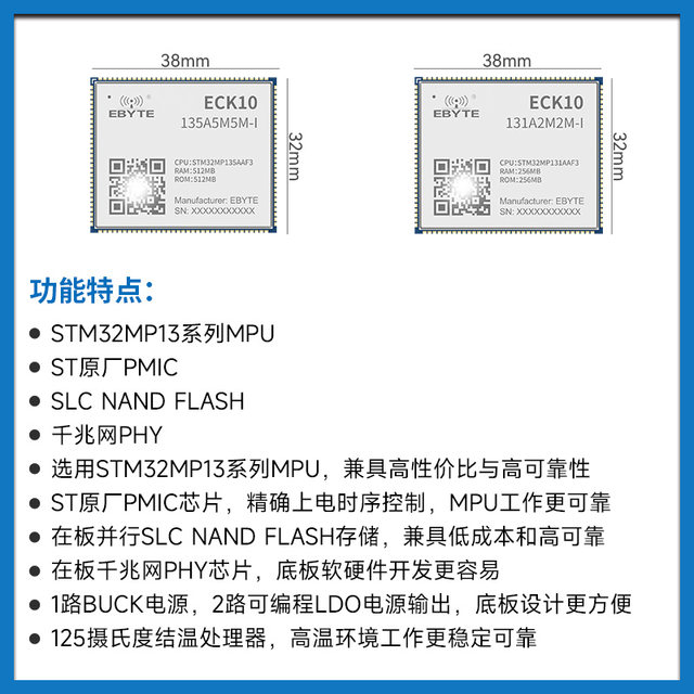 STM32MP13 series MPU core board