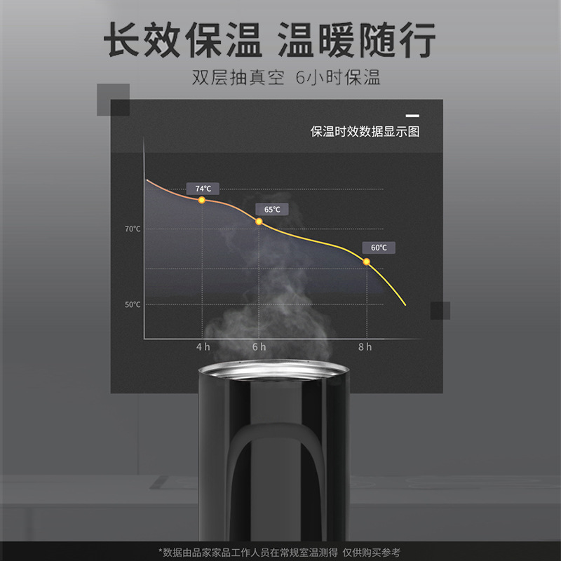 PINKAH品家470ml便携手冲法压咖啡杯商务办公滤网保温壶压杆过滤 - 图2