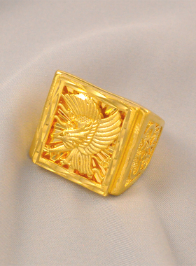 霸气雄鹰戒指可调节开口