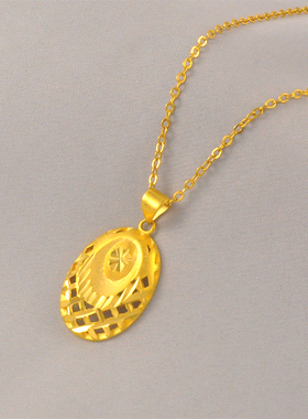 镂空车花女款吊坠送链子