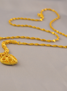 新款鸡心吊坠女士越南沙金项链