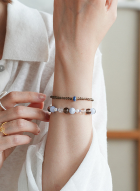 shannai原创天然茶晶项链手链