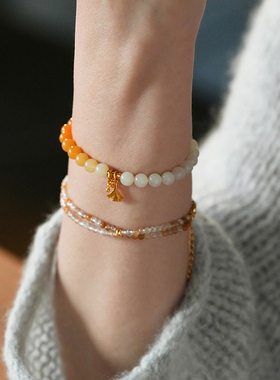 shannai原创新中式缅甸黄玉手串