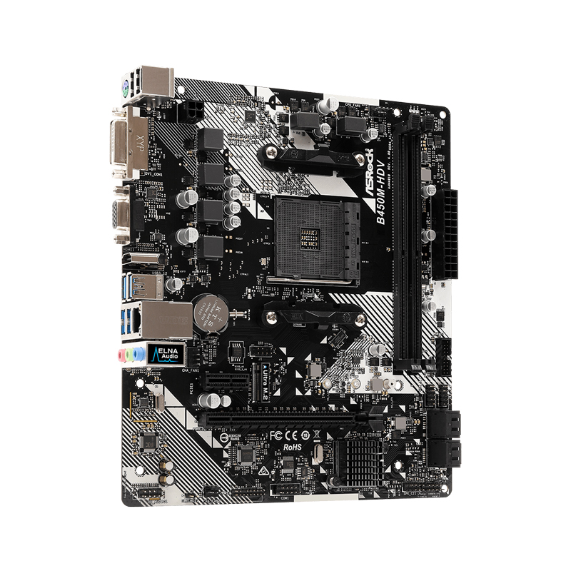 ASROCK/华擎 B450M-HDV R4.0台式电脑游戏主板支持5500 5600 5600 - 图2