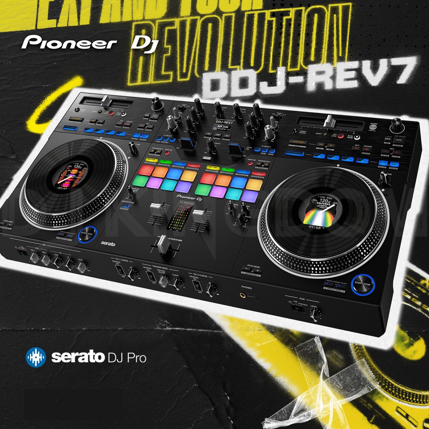 先锋DDJ-REV7控制器数码DJ搓碟scratch打碟机ddjrev7全新国行现货-图0