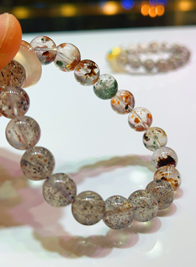 古风国风天然碧玺黑云母手链