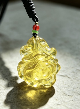 天然黄水晶白菜摆件把玩件  招财聚财百财水晶白菜