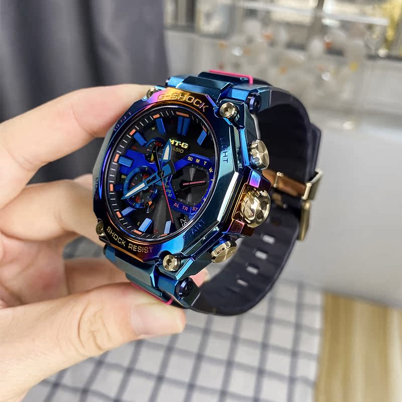 卡西欧g Shock新款限量蓝凤凰不死鸟mtg B00ph 2太阳能蓝牙男表 星盒子小屋 淘优券