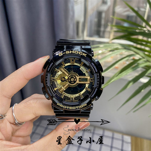 卡西欧G-SHOCK/GA-110/100/700/140黑暗之心黑武士手表男女黑金 - 图0