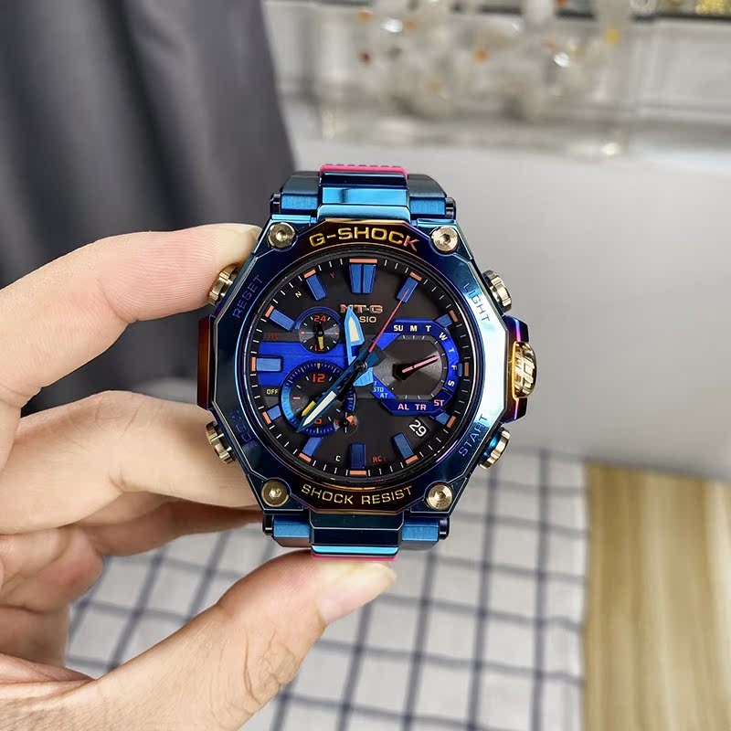 卡西欧g Shock新款限量蓝凤凰不死鸟mtg B00ph 2太阳能蓝牙男表 星盒子小屋 淘优券