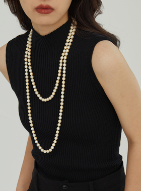 项链玻璃高级感毛衣链锁骨项链