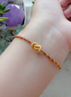 五路财运元宝结四面佛手绳手链