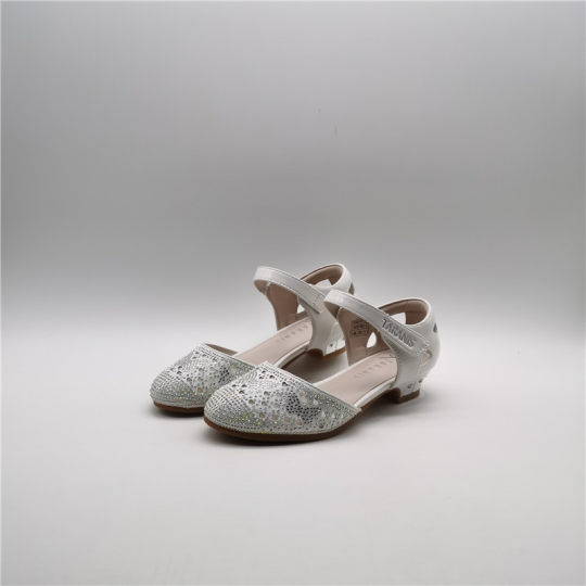 Zapatos para niños de Taranis contra las sandalias genuinas de la bolsa para niños para niñas con zapatos de cuero de moda suave con incrustaciones de diamantes