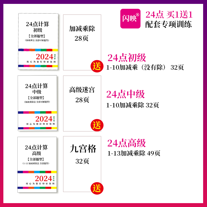 24点思维训练游戏中小学训练比竞赛三五六年级下益智巧算二十四点 - 图2