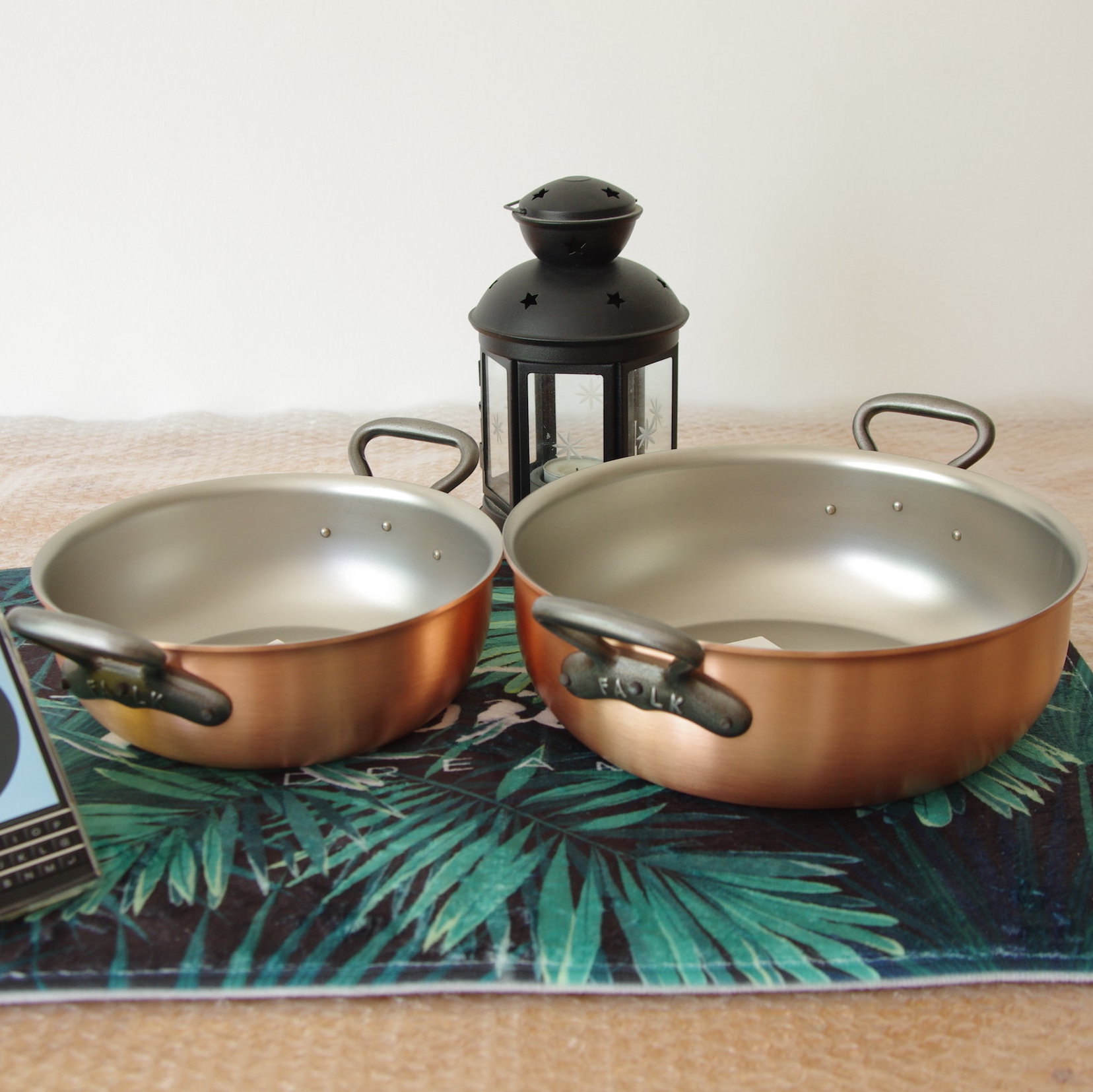 火锅比利时falk隼双耳纯铜汤锅stew pan煮锅炖锅大厨专业炒锅大号 - 图1