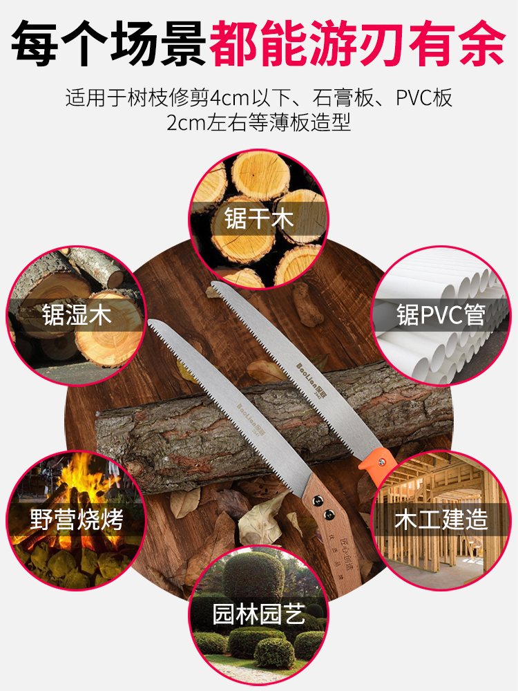 木工锯家用小型手持锯子手锯快速锯木神器迷你锯万用锯树手工小锯-图1