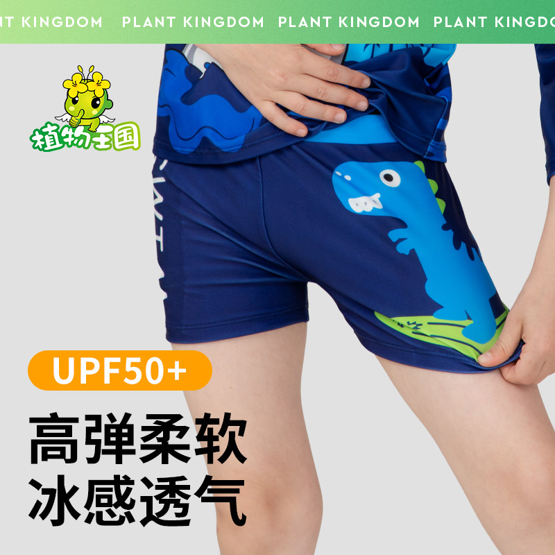 植物王国夏季防晒清凉泳衣儿童宝宝弹力游泳裤泳衣泳裤套装