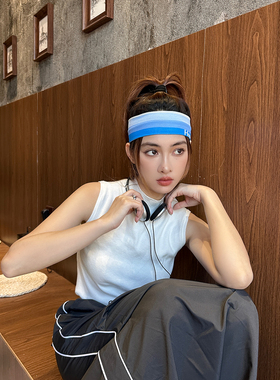 夏季健身运动女孩发带