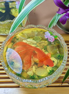 手绘立体国画锦鲤金鱼高端艺术品