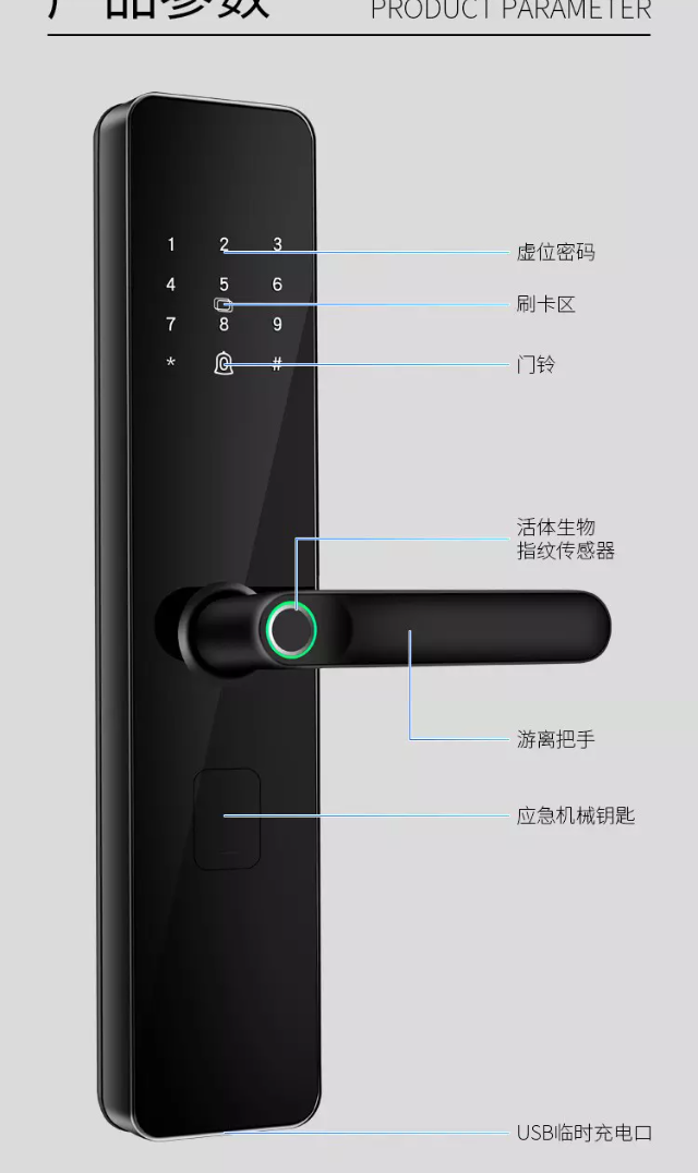 指纹锁智能密码锁全自动门锁磁卡锁感应锁