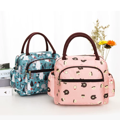 Термос, сумка для ланча, прочная сумка через плечо для выхода на улицу, брезент, ткань, система хранения, увеличенная толщина, сумка для еды