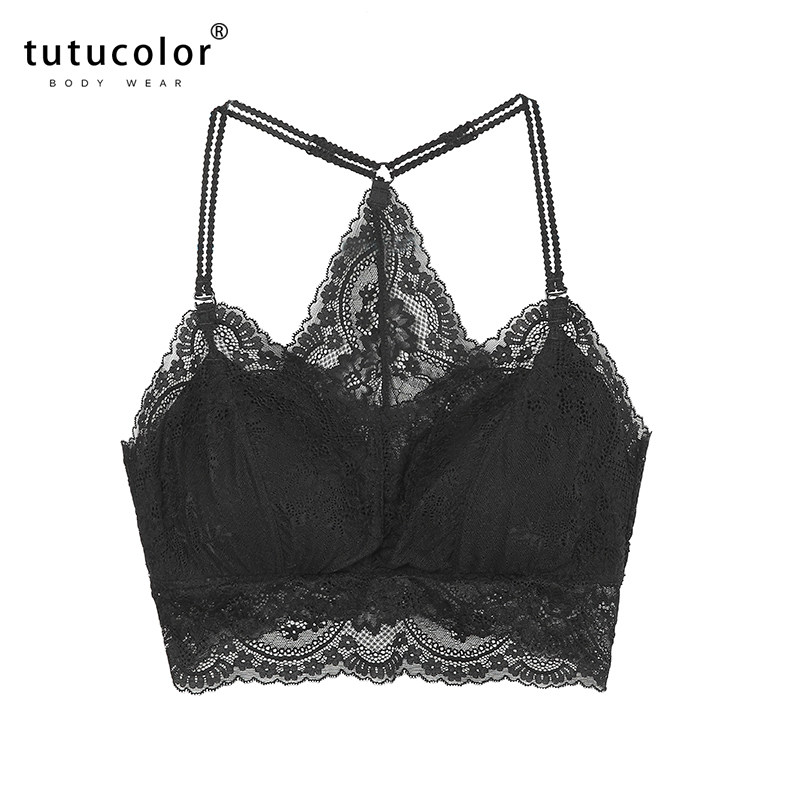 夏季薄新款无钢圈蕾丝聚拢吊带文胸 tutucolor文胸
