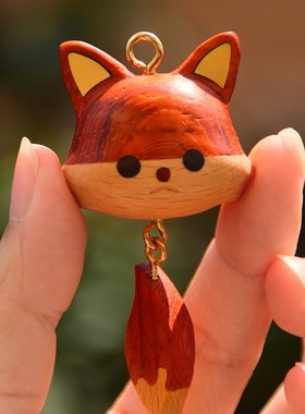 可爱小红狐狸挂件吊坠创意百搭小众治愈配饰2025高颜值项链毛衣链