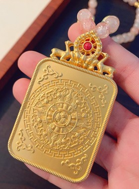 原创设计新中式前世今生唐卡项链藏式毛衣链文玩时尚吊坠佛珠挂件